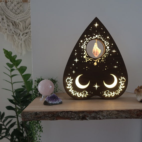 Coppermoon Planchette Lamp, Night Light, Planchette Art, Heart Night Light, Heart Lamp