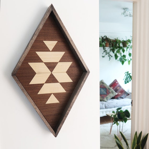 Diamond Wooden Aztec Wall Art - Aztec Wall Art Diamond Wooden Aztec Wall Art - Aztec Wall Art