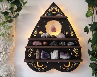 Planchette Crystal Shelf lamp, Planchette Wall Art, Planchette Lamp, Crystal Shelf, Crystal Display