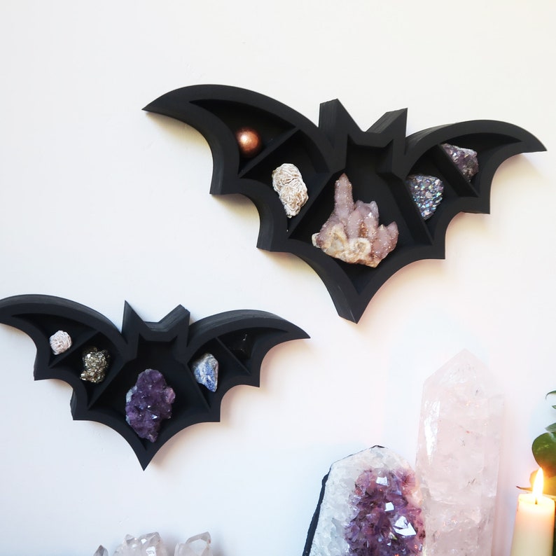 Coppermoon Bat Crystal Shelf, Crystal display shelf image 3