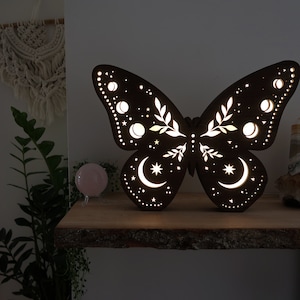 Coppermoon Butterfly Lamp, Night Light, Butterfly Art, Butterfly Night Light, Butterfly Light image 3