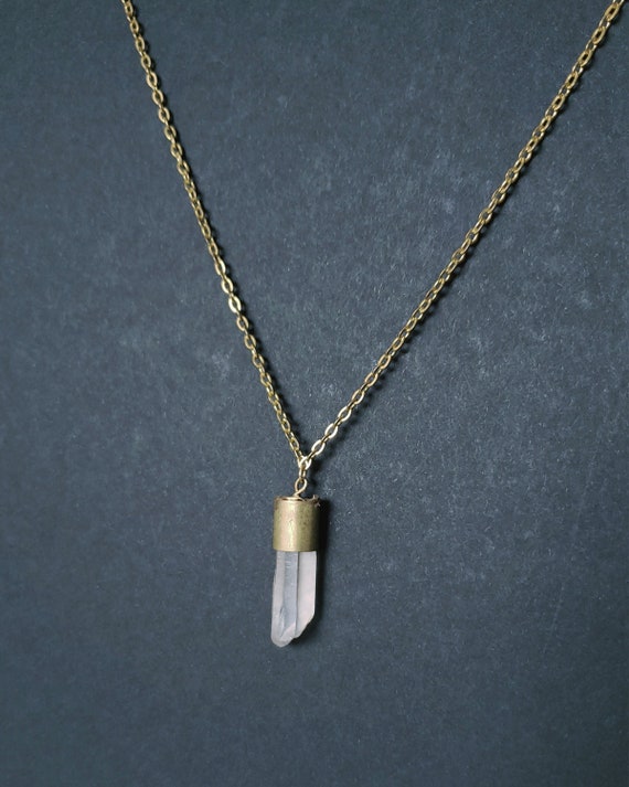 Clear Quartz Crystal Pendant Necklace - Clear Quartz Crystal Pendant Necklace Clear Quartz Crystal Pendant Necklace - Clear Quartz Crystal Pendant Necklace
