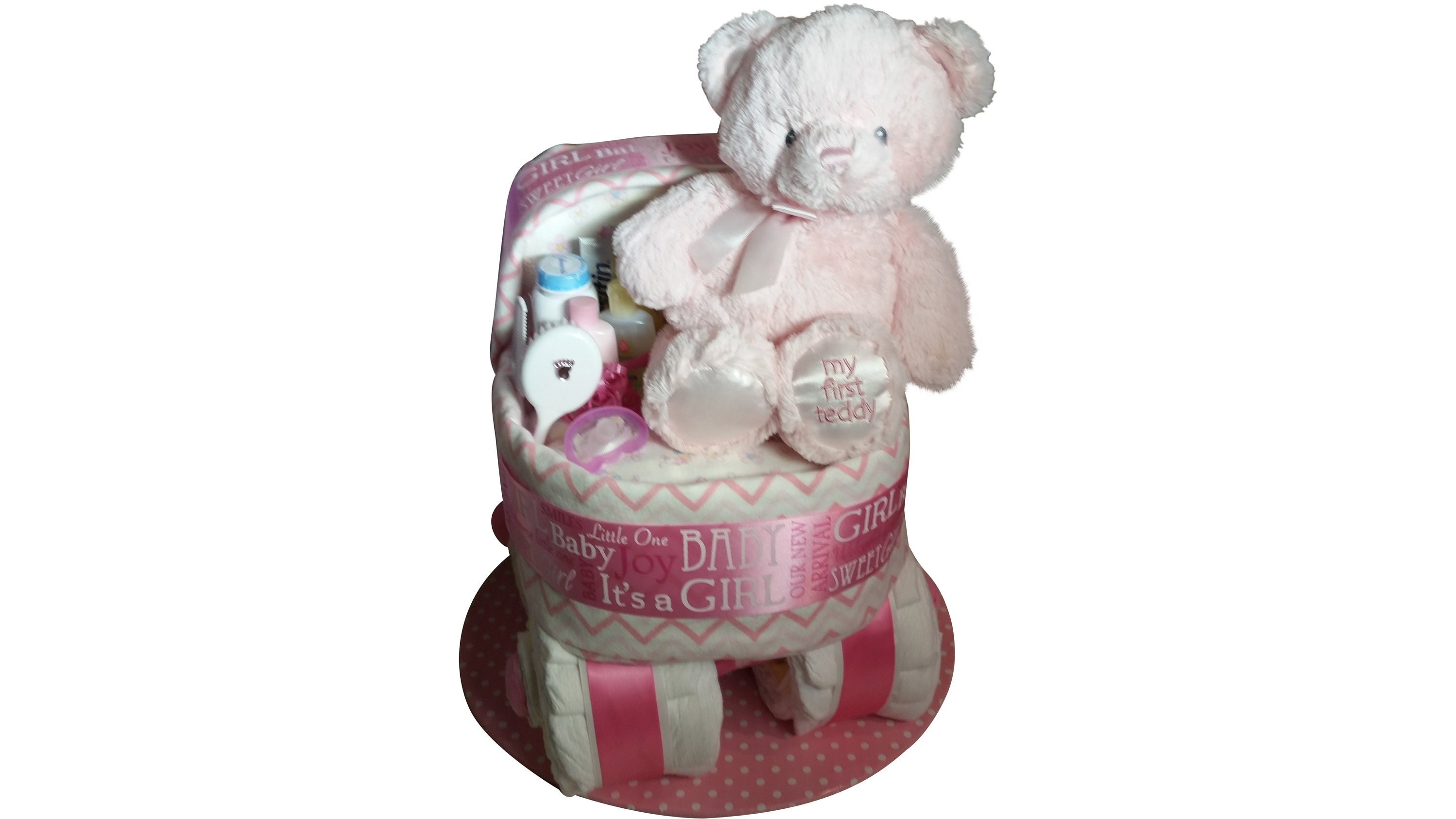 Pink Diaper Cake Bassinet Girl's Baby Shower Gift - Etsy
