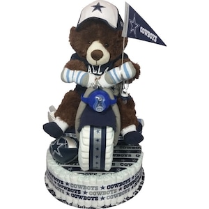 Dallas Cowboys Diaper Cake -  Boy&#39;s Football  Theme Baby Shower Centerpiece