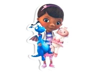 Doc McStuffins Planar Resin Set of 2-Hair Bow Center-Flat Back Resin-Scrapbooking Craft Supply