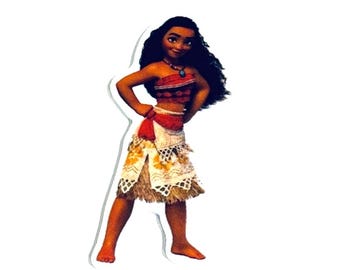 Moana Planar Resin Set of 2-Hair Bow Center-Flat Back Resin-Princess Embellishment-DIY Jewelry Making