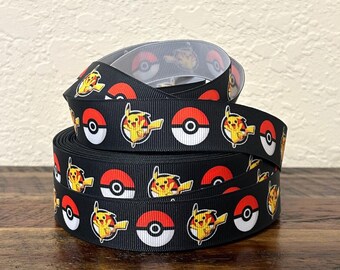 Character 1" Grosgrain Ribbon - Japanese Cartoon Ribbon - Ribbon by the Yard - Craft Bow Supplies