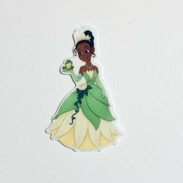 Princess Tiana Planar Resin Set of 2-Tiana Cabochon-Tiana Hair Bow Center-Tiana Flat Back Resin-Disney Tiana Resin-Tiana Big Planar Resin