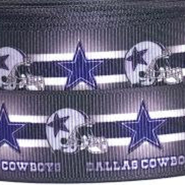Dallas Cowboys 1" Grosgrain Ribbon - Cowboys Ribbon - 3 yards Cowboys Grosgrain Ribbon - 1" Dallas Cowboys Grosgrain Ribbon