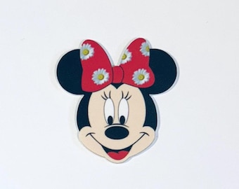 Minnie Mouse Planar Resin Set of 2 - Minnie Cabochon - Minnie Mouse Hair Bow Center - Minnie Mouse Flat Back Resin