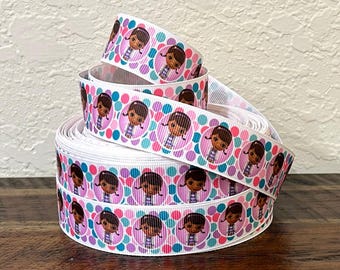Doc McStuffins 1" Grosgrain Ribbon-Ribbon by the Yard-Craft and Hair Bow Supplies