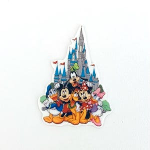 Mickey and Friends Planar Resin Set of 2-Mickey and Friends Bow Center-Mickey and Friends Flat Back Resin-Mickey and Friends Planar Resin