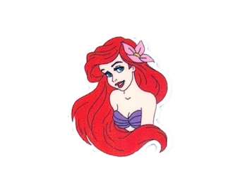 Princess Ariel Planar Resin Set of 2-Ariel Cabochon-Ariel Hair Bow Center-Princess Ariel Flat Back Resin-Ariel Resin-Ariel planar Resin