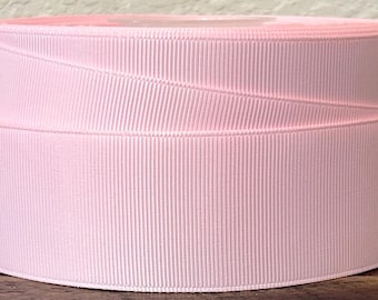 Light Pink Grosgrain Ribbon 5 Yards-Solid Color Ribbon-Choose Width-DIY Hair Bow Supplies