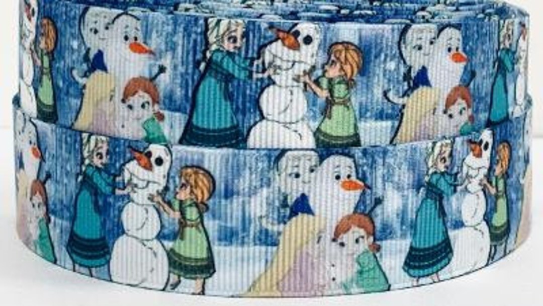 Frozen 1 Grosgrain Ribbon-frozen Elsa and Anna Ribbon-frozen Ribbon by the Yard-frozen Ribbon ...