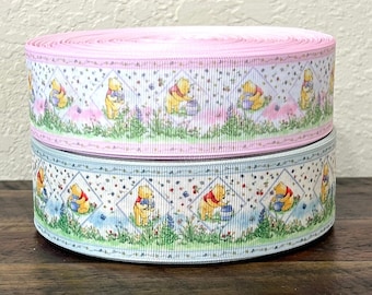Winnie the Pooh 1.5" Grosgrain Ribbon-Chose Color-Diaper Cake-Ribbon by the Yard-Nursery Decor-Baby Shower
