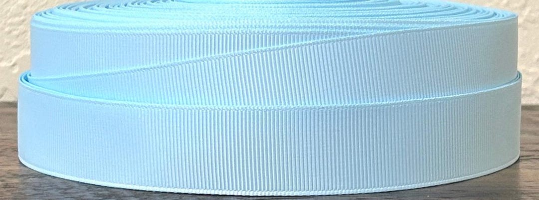 Light Blue Grosgrain Ribbon 5 Yards - Solid Color Ribbon - Choose Width ...