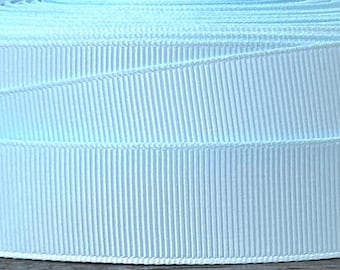 Light Blue Grosgrain Ribbon 5 yards - Solid Color Ribbon - Choose Width