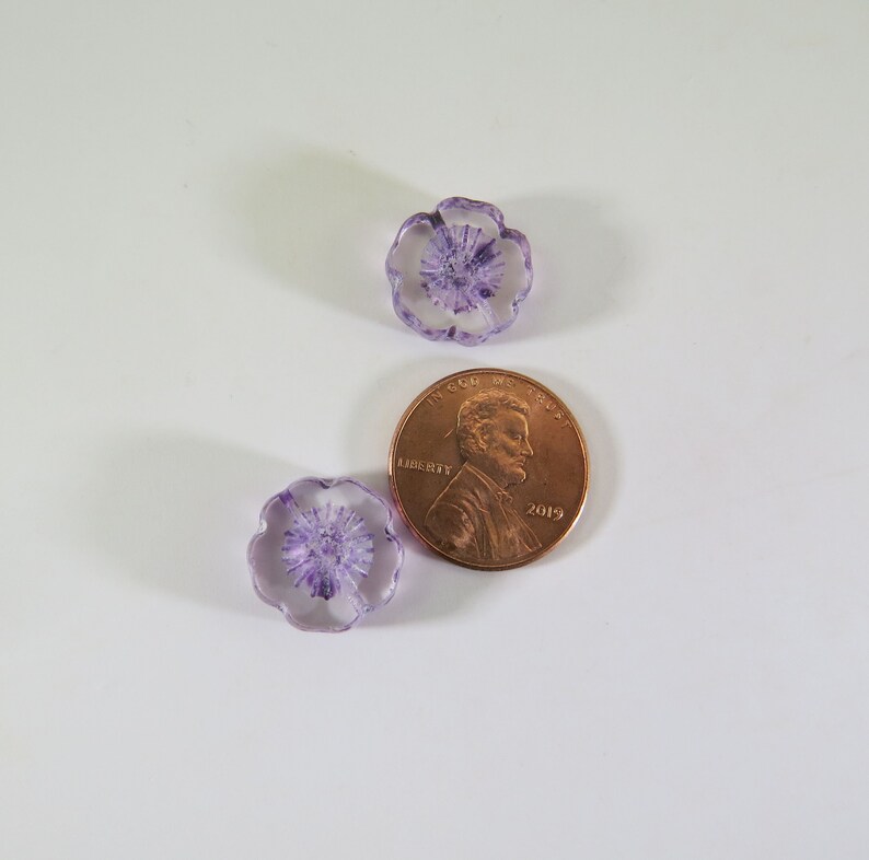 Vintage Japanese Picasso Speckled Amethyst Glass Beads Set of 6