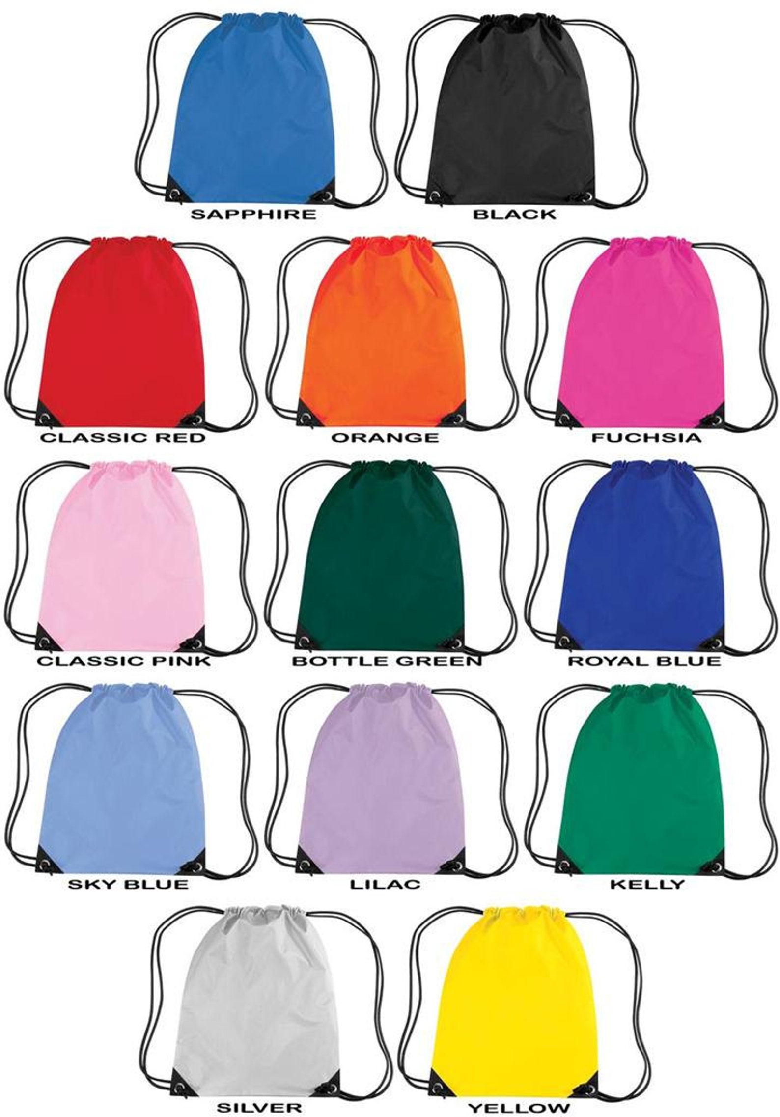personalised embroidered ballet drawstring gym/shoe bag - kids pe school bc2