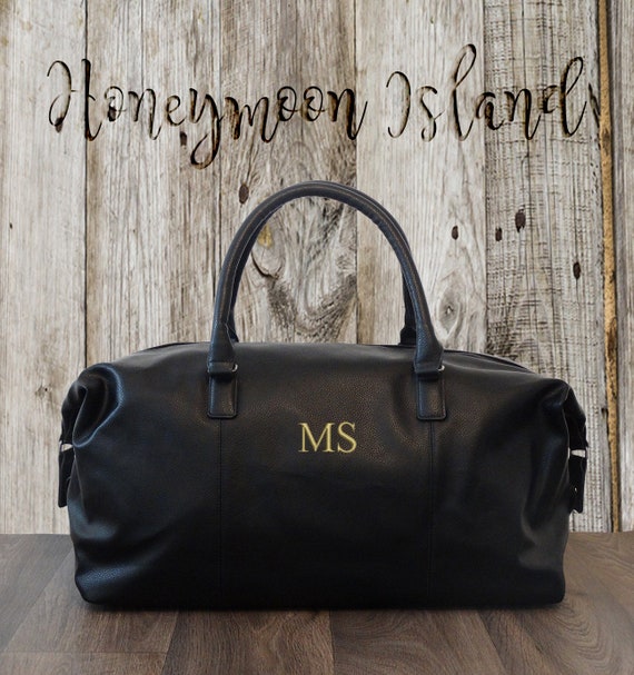 Men's Personalized Weekender Travel Bag with Monogram Etsy