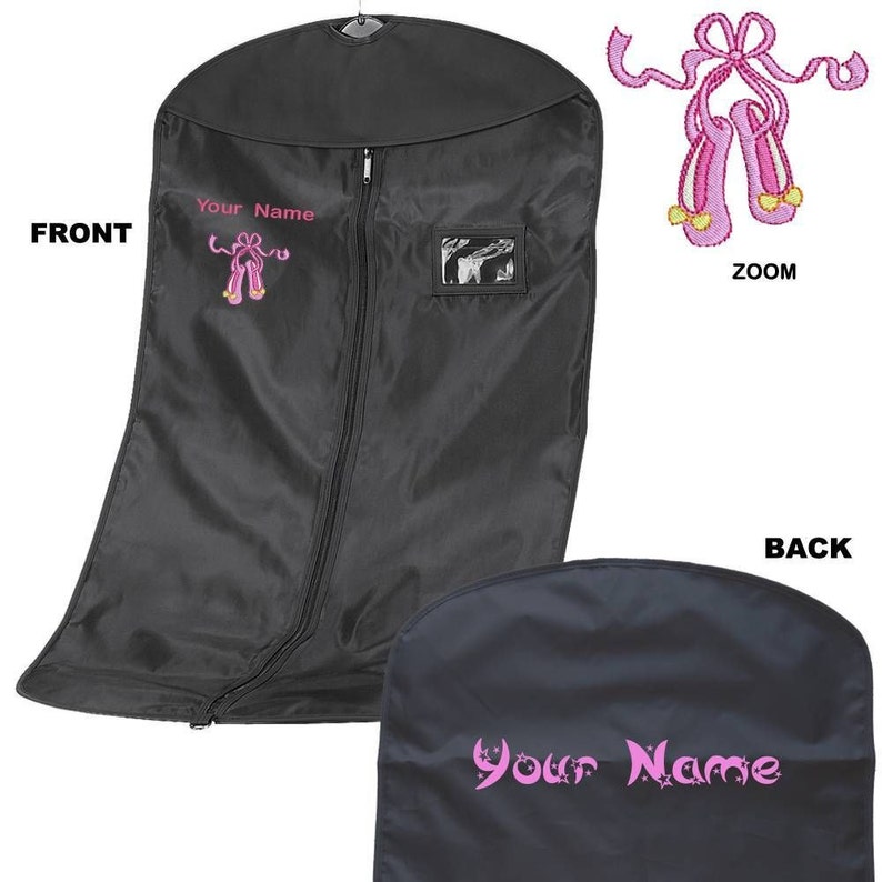 Personalised Embroidered Suit Carrier Costume Bag Ballet Dance Shoes Show BC