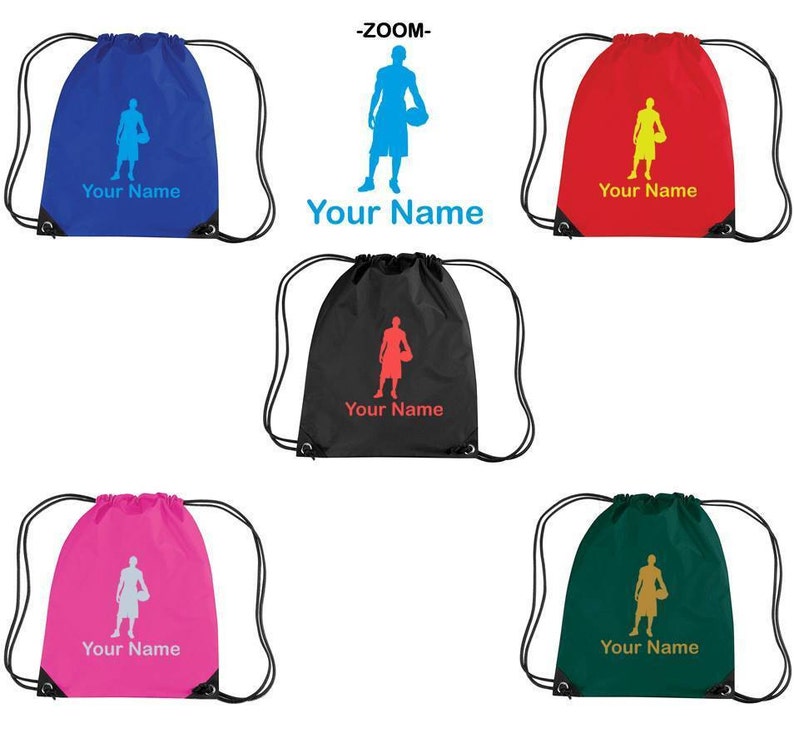 Personalised Embroidered Girls Childrens Drawstring Gym PE Kids School Boot Bag