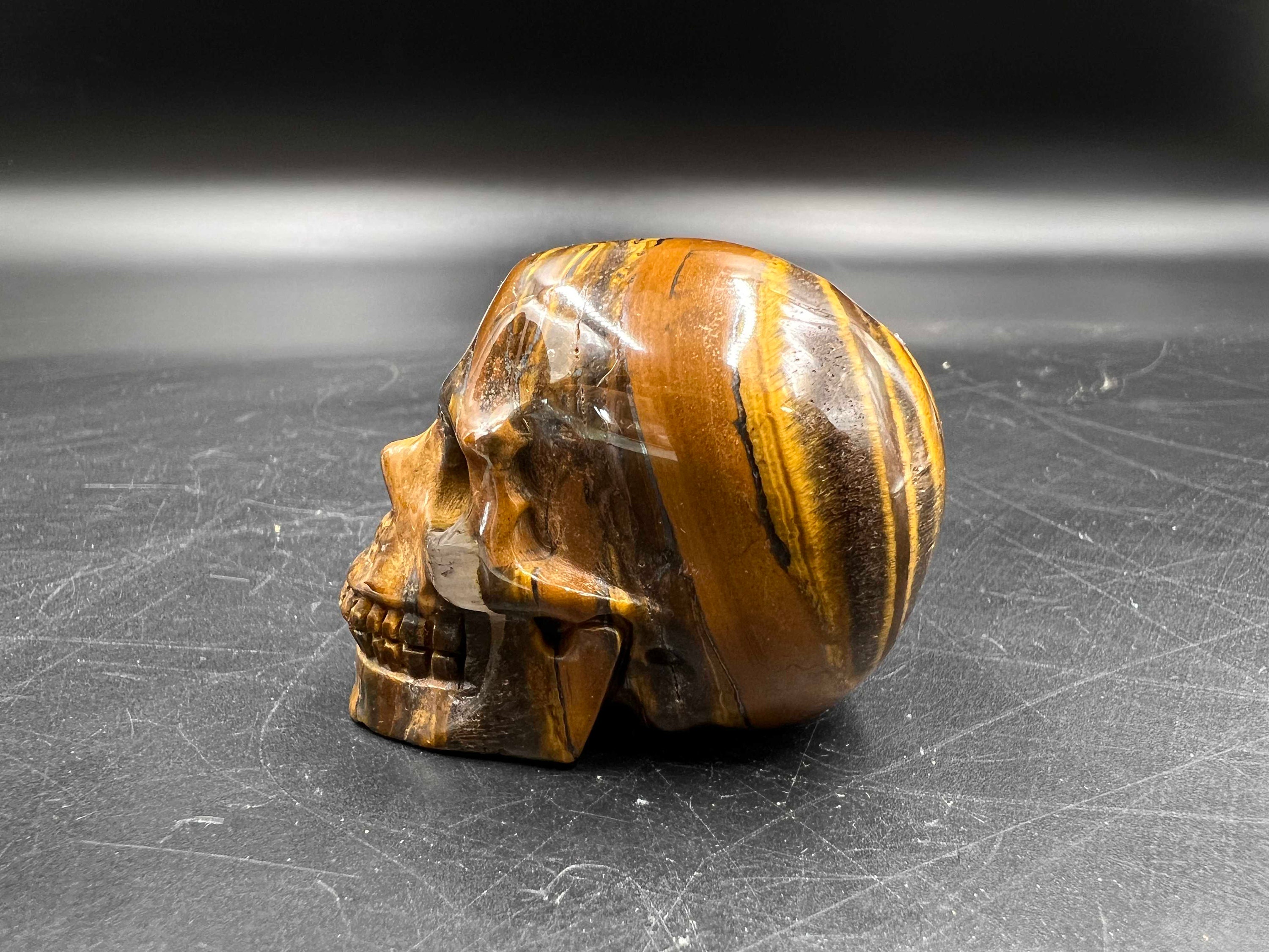 頭蓋骨 SKULLオブジェ 巨大 タイガーアイ 頭蓋骨 SKULLオブジェ 巨大