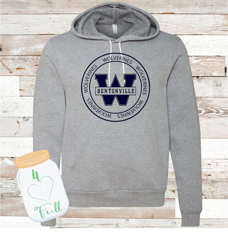 Adult and Youth Circle West Wolverines Navy or Grey Hoodie