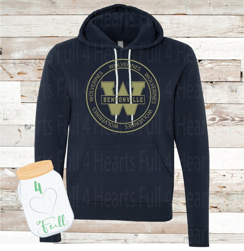 Adult and Youth Circle West Wolverines Navy or Grey Hoodie
