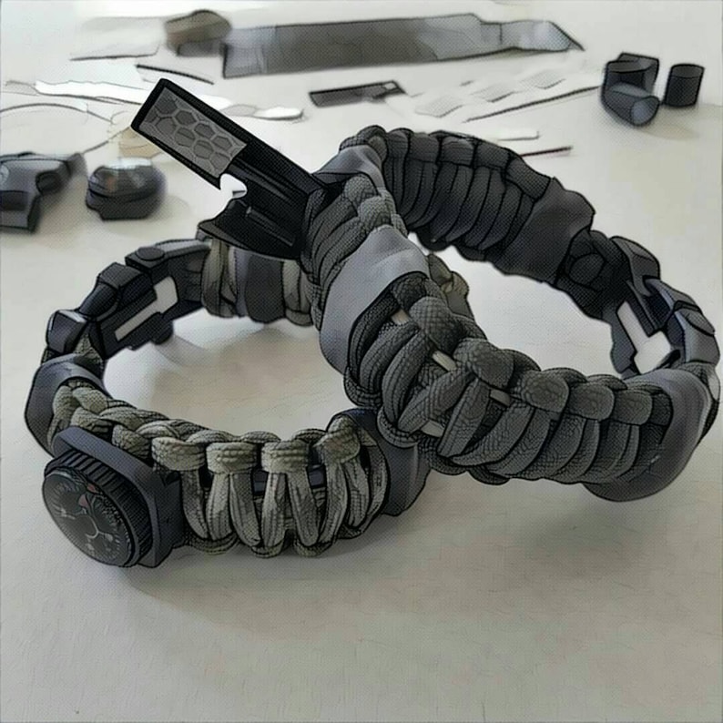 The Bug Out Bracelet Paracord Bracelet Survive Offgrid With Etsy New