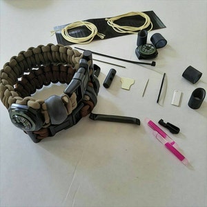 The Escape Evade Pathfinder: Military & Tactical Strap w/ SERE kit, Compass, Kevlar Saw, Cuff Key. image 4