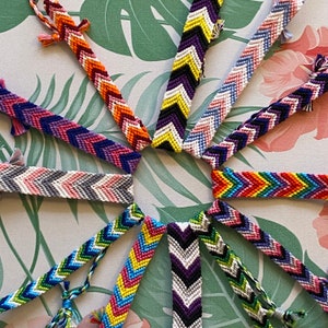 Handcrafted Chevron Stripes Friendship Bracelet | Summer Camp Bracelet | Matching Bracelet | Vsco Girl | Knotted Bracelets | Women’s Gift |
