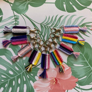 Pride Flag Keychain | Mini Pride Flags | LGBTQ Keychain | Alphabet Mafia | Gay | Gay Accessories | Pride Keychain | Gay Culture