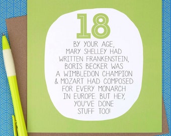 Funny 18th Birthday Card