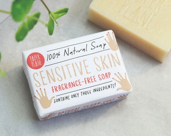 Natural Vegan Sensitive Skin Fragrance Free 100% Natural Vegan Soap