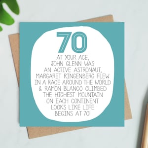 Drôle 70e carte d’anniversaire