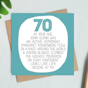 Funny 70th Birthday Card image 1