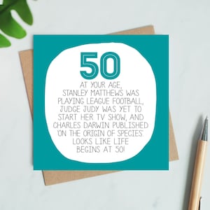 Lustige 50. Geburtstagskarte