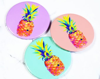 Pineapple Pocket Mirror/badge/bottle opener