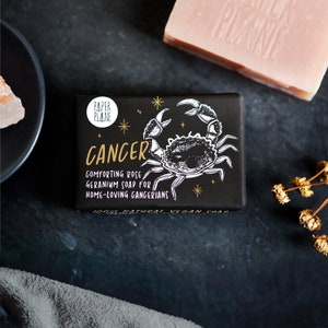 Cancer Zodiac Soap - Natural Vegan Horoscope Star Sign Soap Bar