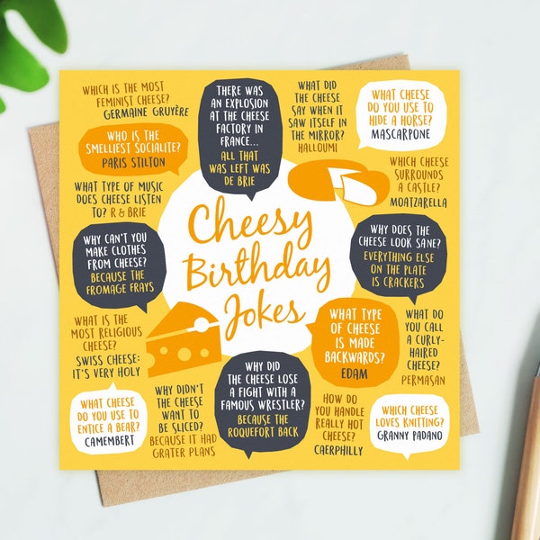 Cheese Birthday Card Etsy