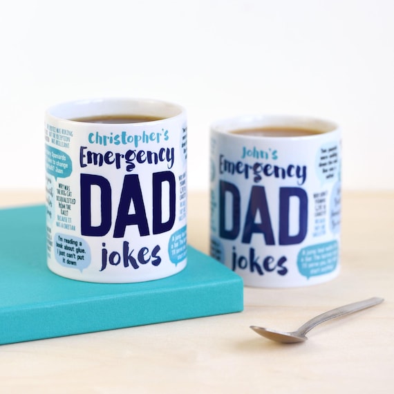 Personalised Emergency Dad Jokes Mug