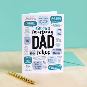 Tarjeta personalizada de chistes de papá de emergencia®