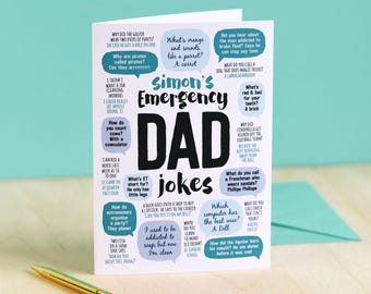 Personalised Emergency Dad Jokes® Card