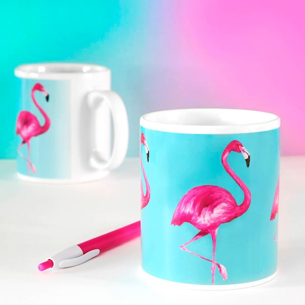 Tasse de flamant rose