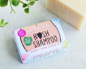 100% Natural Vegan Bush Shampoo Soap Bar Plastic-Free