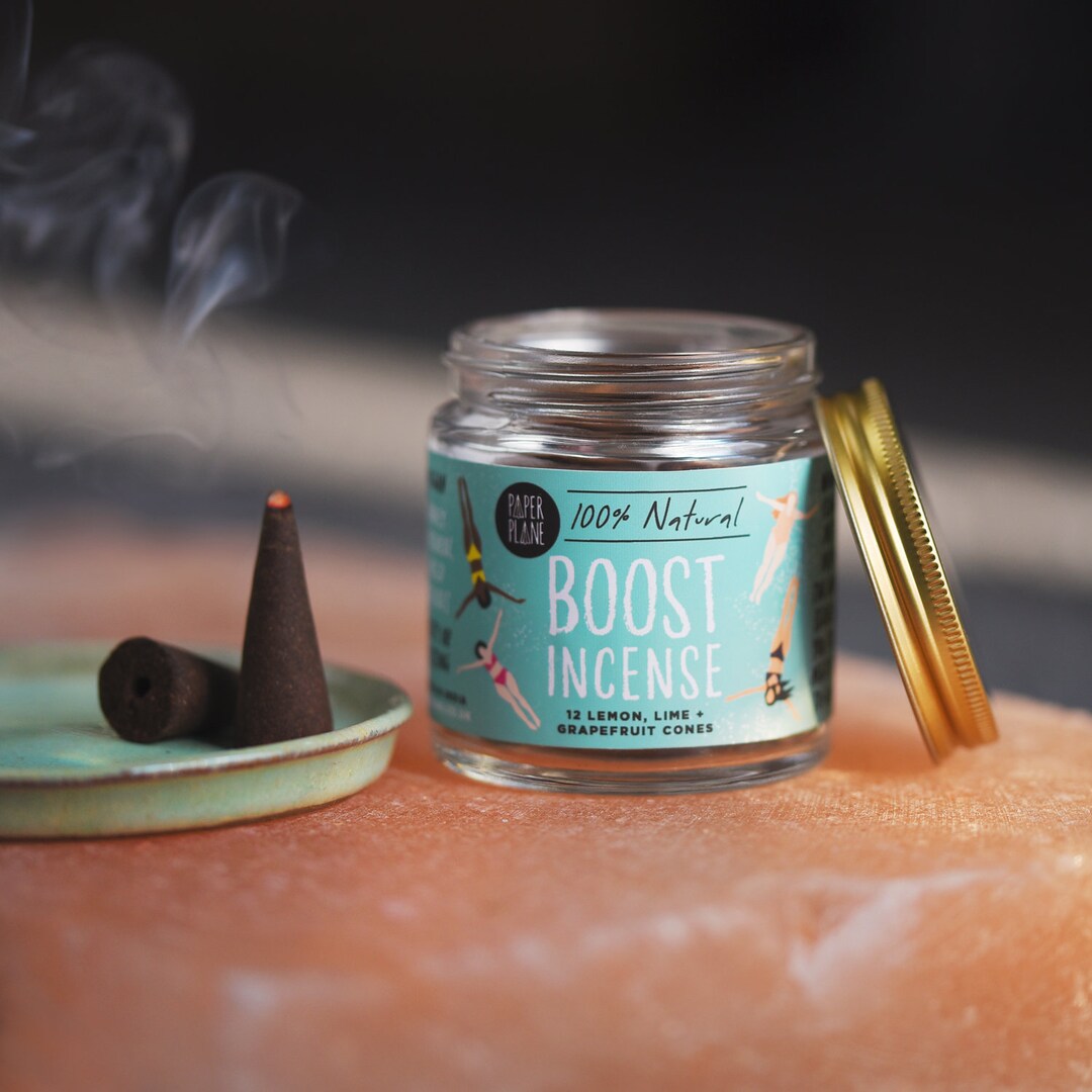 Boost Incense Jar of Incense Cones Plant Based, Vegan Etsy