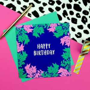 Pastello lascia la cartolina di compleanno