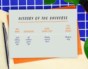 History Of The Universe Birthday Card